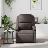 vidaXL Recliner Chair Wingback Furniture Home Theater Cinema Real Leather - 3 of 4