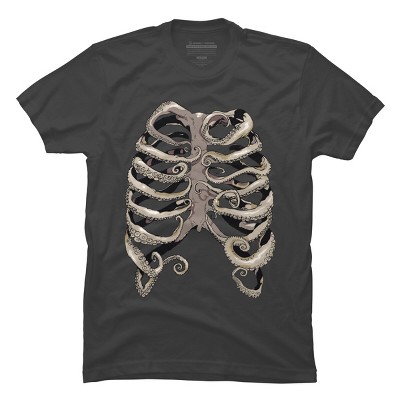 Men's Design By Humans Your Rib Is an Octopus By huebucket T-Shirt