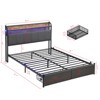 Streamdale Full Bed Frame: Headboard Storage, Wireless Charging, Assembly Made Easy - 2 of 4