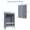VIPEK Rolling garment rack with wheels, Heavy Duty Covered Clothes Rack with Basket, White Clothing Rack with Cover - 3 of 4