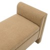 Kumasinova Modern Teddy Fabric Ottoman with Storage & Arms, End of Bed Bench with Metal Accents, Upholstered Large Foot Rest Stool, Entryway Bench - 3 of 4