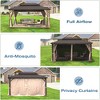 Gloweer Hardtop Gazebo, Outdoor Aluminum Frame Canopy with Galvanized Steel Roof, Permanent Metal Pavilion with Curtains and Netting - 2 of 4