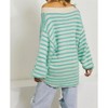Women's STRIPED V-NECK SWEATER - J.NNA - 2 of 2