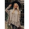 I AM A FASHION JUNKY Khaki Leopard Casual Side Slit High Neck Oversized Sweater - 4 of 4