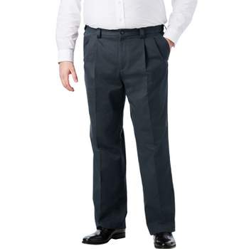Relaxed Fit Wrinkle-Free Expandable Waist Pleated Pants