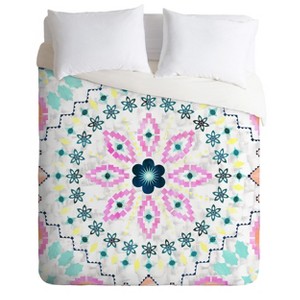 Full/Queen Schatzi Brown Aviana Mandala Duvet Cover Set - Deny Designs: Microfiber, Reversible, 300 Thread Count - 1 of 4