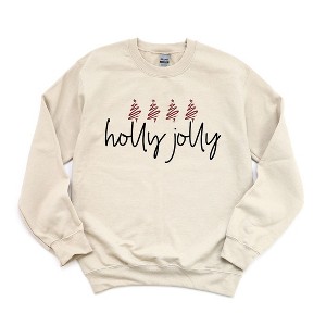 Simply Sage Market Women's Graphic Sweatshirt Holly Jolly Trees - 1 of 2