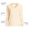 Lands' End Women's Relaxed Supima Cotton Long Sleeve V-Neck T-Shirt - 4 of 4