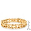 Steeltime Men's 18k gold plated stainless steel bicycle chain link bracelet - 3 of 4