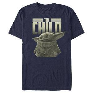 Men's Star Wars The Mandalorian The Child Text T-Shirt - 1 of 4