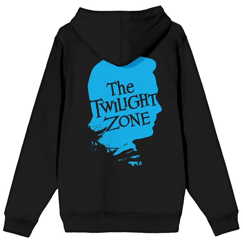 The Twilight Zone Title Logo Adult Black Zip-Up Hoodie, 2 of 5