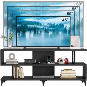 Acekool 58 Inch TV Stand for TVs Up to 60 Inch, Modern Media Console with 2-Tier Open Storage, Cable Management, for Living Room or Bedroom - 1 of 4
