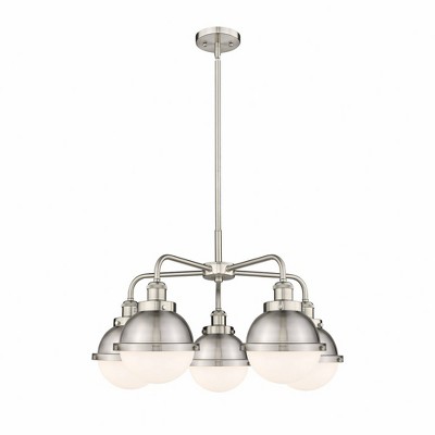 Ballston Urban - 5 Light Stem Hung Chandelier In Art Deco Style-16.25 Inches Tall and 24.5 Inches Wide