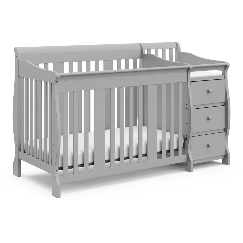 Storkcraft Portofino 4-in-1 Convertible Crib and Changer - Pebble Gray