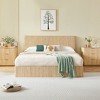 KTMBDW Queen/King Size Lift Up Storage Bed Frame, Fluted Wooden Platform Bed Frame with Lifting Storage, No Spring Box Needed/Noise Free - 2 of 4