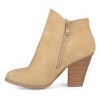 Journee Collection Womens Vally Inside Zip Stacked Heel Booties - 2 of 4