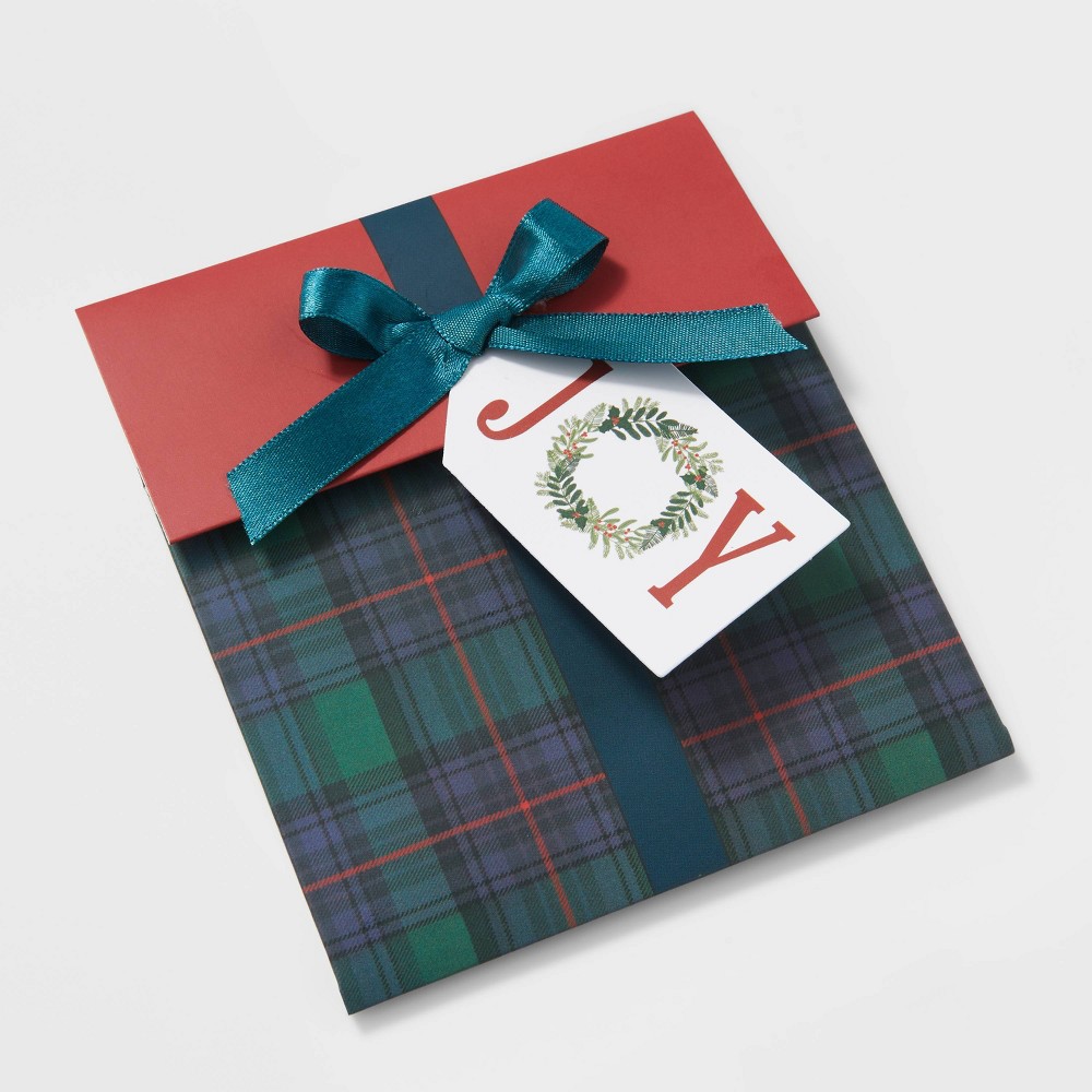 Plaid Joy Present Pull Up Gift Card Holder - Wondershop