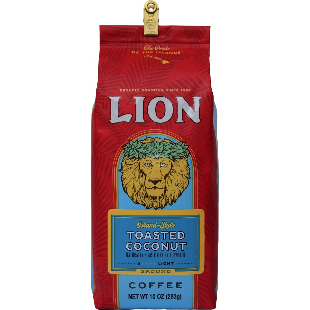Lion Toasted Coconut Medium Roast Ground Coffee - 10oz