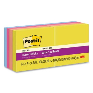 Post-it Notes Super Sticky Pads in Summer Joy Collection Colors, 1.88" x 1.88", 90 Sheets/Pad, 8 Pads/Pack - 1 of 4