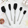 Tovolo 5pc Silicone and Stainless Steel Handle Spatula Set Black - image 2 of 4