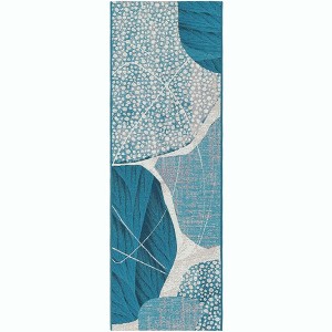 Unique Loom  Outdoor Modern Seaglass Area Rug - 1 of 4