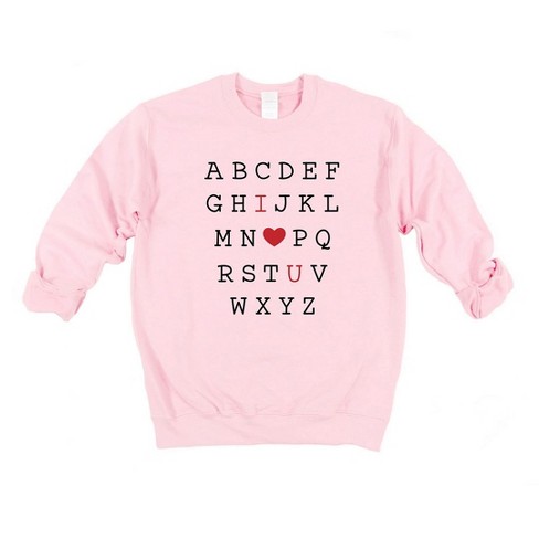 Simply Sage Market Women s Graphic Sweatshirt Alphabet I Love You