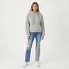 Anna-Kaci Women's Plush Textured Hoodie with Cable Inspired Patterning, High Pile Fabric, Long Sleeves and Ribbed Trim Accents - 3 of 4
