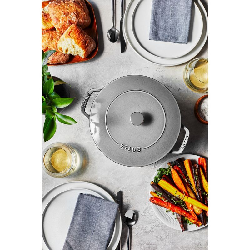 STAUB Cast Iron 3.75-qt Essential French Oven with Lilly Lid, 5 of 6