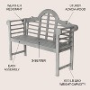 Lutyens 3-Seat Arched Acacia Wood Outdoor Garden Patio Bench - JONATHAN Y - 4 of 4