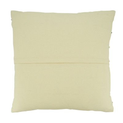 Beige and Black Down-Filled Stripe Design Throw Pillow