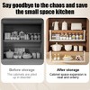 Expandable Under Cabinet Shelfs, Hanging Under Shelf Storage Basket, Metal Under Desk Storage Shelf, Heavy Duty Carbon Steel Hanging Organizer - 4 of 4