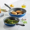 Farberware Reliance Pro 9", 11" Nonstick Ceramic Twin Pack Skillets Teal/Gray - 2 of 4