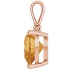 Pompeii3 9mm Citrine Women's Heart Pendant in 14k Gold Necklace 6mm Tall - 3 of 4