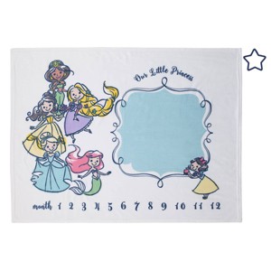 Disney Princess Super Soft Milestone Baby Blanket - 1 of 4