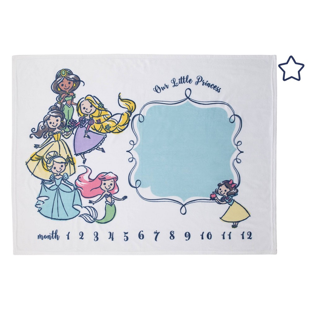 Photos - Duvet Disney Princess Super Soft Milestone Baby Blanket 