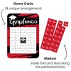 Big Dot of Happiness Red Grad - Best is Yet to Come - Bingo Cards and Markers - Red Graduation Party Shaped Bingo Game - Set of 18 - 2 of 4