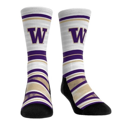 NCAA Washington Huskies Adult Long Distance Crew Socks - L/XL