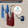 Urban Market Bags - Ocean - 3 Foldable Reusable Shopping Bags in 1 Com - 3 of 4
