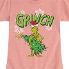 Girls' - Dr. Seuss - Grinch With Christmas Tree Fitted Short Sleeve Graphic T-Shirt - 2 of 4