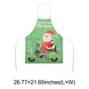 Unique Bargains Christmas Aprons Santa Claus Linen Green Red White 21.65"x26.77" 1 Pcs - 3 of 4