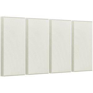 VEVOR 4 PCS Acoustic Panels, 2 inch Thick 23.6 x 11.8 inch Fiberglass Sound Absorbing Panels, Self-adhesive Soundproof Wall Boards, Beige - 1 of 4