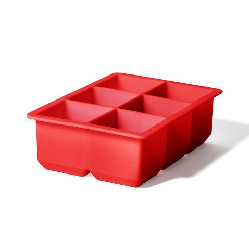 Set of Silicone Ice Cube Trays Makes 8 Large 2 in. x 2 in. Cubes Each