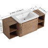 GDFStudio Nibley Wall-Mounted Bathroom Vanity with Ceramic Sink - 3 of 4