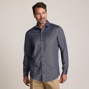 Lands' End Men's Long Sleeve Knit Travel Kit Oxford Shirt - 1 of 4
