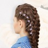 Unique Bargains Girl's Rhinestone Mini Floral Hair Clips 20 Pcs - 2 of 4