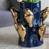 ChicFurnit Decorative Vases Elegant Flower Vase Jarron Florero Bird Decor Vase Tabletop Vase Modern Vase for Living Room, Blue, 8.7"*8.7"*9.5" - 3 of 4