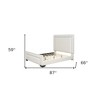 HomeRoots Beige Tufted Velvet Upholstered Queen Bed Frame - 3 of 4
