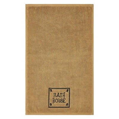 Bath House Prim Stars Tan Hand Towel Set of 2 16x26 VHC Brands