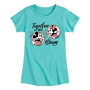Girls' - Disney - Mickey & Minnie Fitted Short Sleeve Graphic T-Shirt - 1 of 4