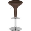 Alpha "Leather" Contemporary Bombo Style Adjustable Barstool - 2 of 4